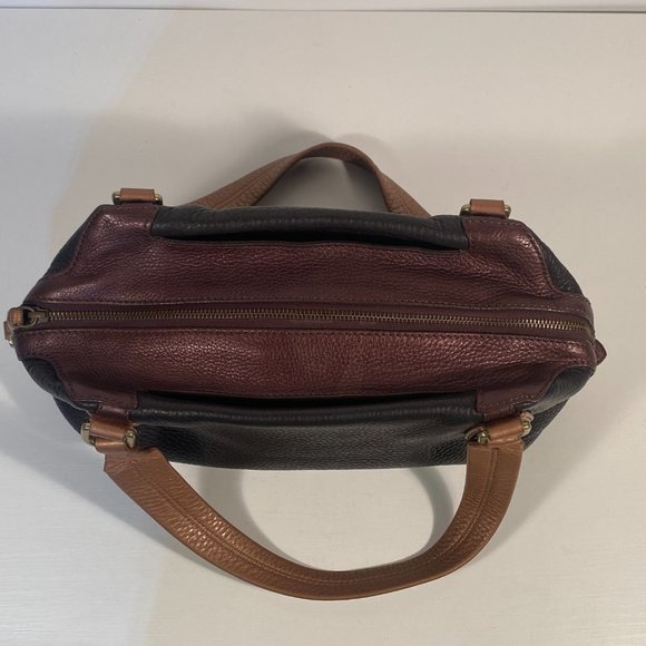 Cole Haan Pebbled Brown Leather Baguette Style Shoulder Bag - Picture 5 of 11